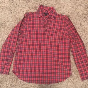 J Crew plaid cotton button down shirt